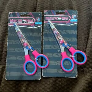 New Old Stock 2013 Mattel Kids Monster High ✂️ Scissors (2) Matching Gifts